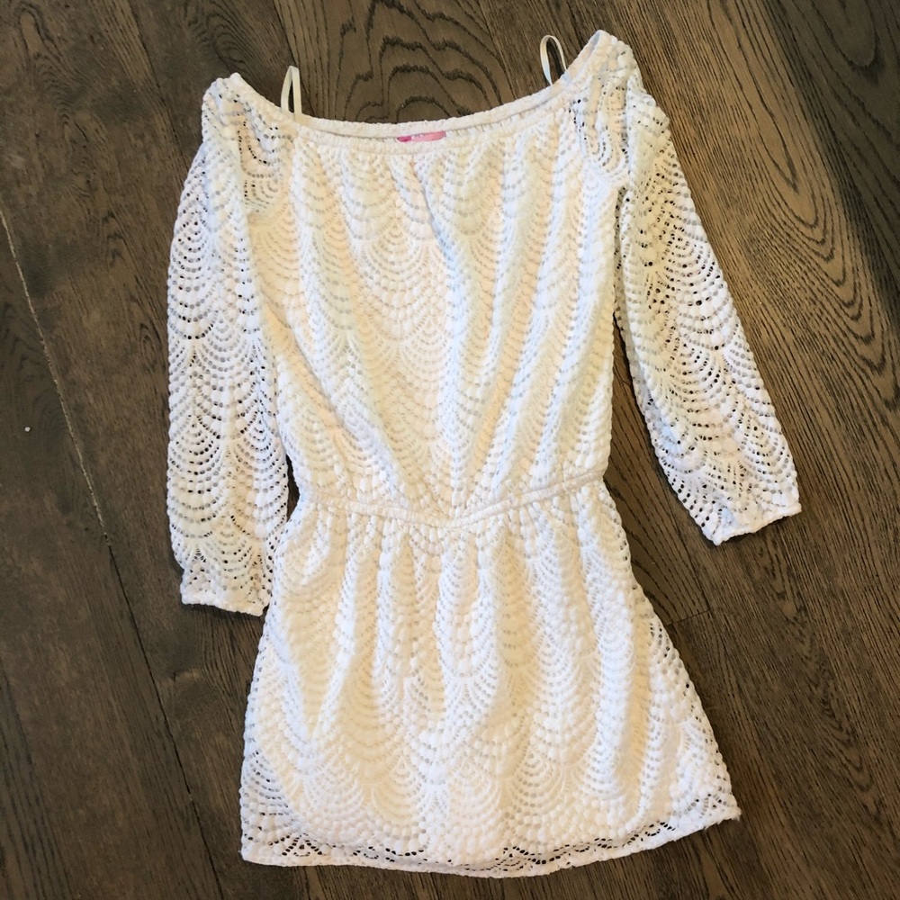 LILY PULITZER Women XXS White off shoulder dress